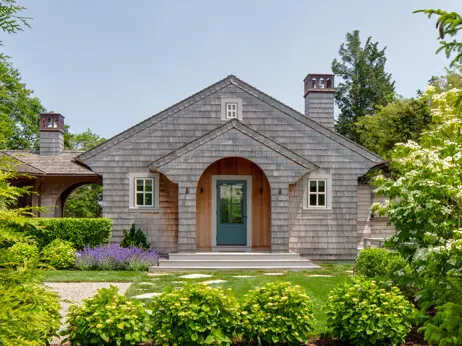 Entry at the pool house of this new construction.