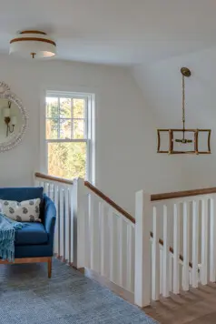The second-floor stair hall landing.