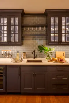 Off of the kitchen is a pantry for extra storage and for food prep.